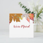 Herfstbladeren We hebben verhuisd Aankondiging Kaa (Staand voorkant)