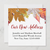 Herfstbladeren We hebben verhuisd Aankondiging Kaa (Achterkant)