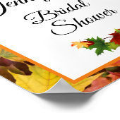 Herfstbladeren Welkom Bruidsmeisjesfeest Sign Post Poster (Hoek)