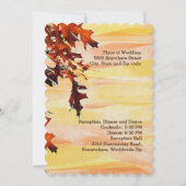 Herfstbladeren Wervelen Kleur Huwelijksuitnodiging Kaart (Achterkant)