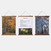 Herfstbladeren Winter Lente Bloemen Gedicht Hangend Wandkleed (Driedubbel)