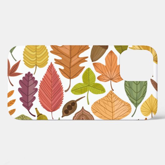 Herfstbladeren: witte achtergrond. Case-Mate iPhone case (Achterkant (horizontaal))