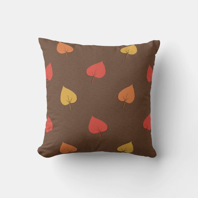 Herfstbladeren Worp Kussen (Voorkant)