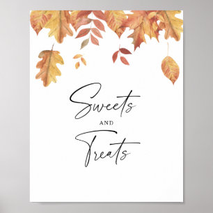 Herfstbladeren - zoete baby shower poster