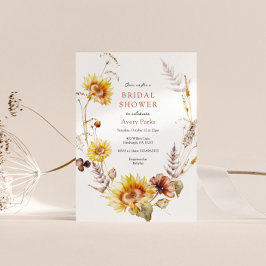 Herfstbladeren Zonnebloem Vrijgezellenfeest Kaart