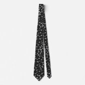 Herfstbladeren Zwart Wit Necktie Stropdas (Voorkant)