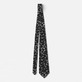Herfstbladeren Zwart Wit Necktie Stropdas (Achterkant)
