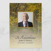 Herfstbladerenlaan Funeral Service Programmakaart (Voorkant)