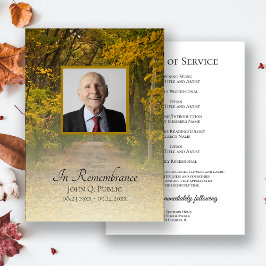 Herfstbladerenlaan Funeral Service Programmakaart