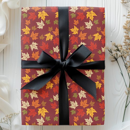 Herfstbladerenpatroon Cadeaupapier