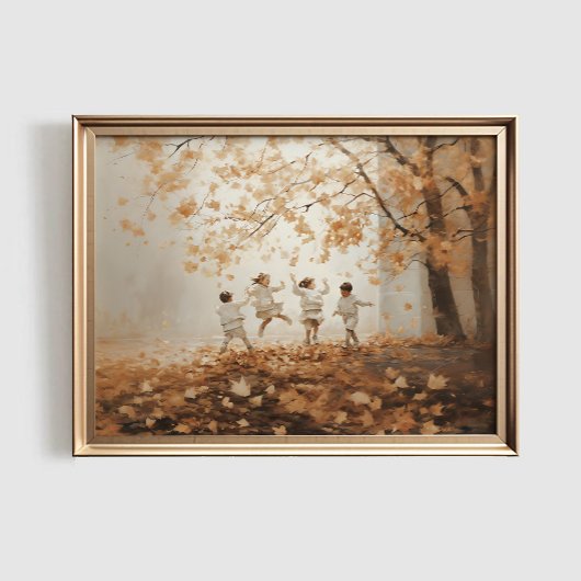 Herfstbladerenprint, Herfst AFDRUKBARE Kunst, Vint Poster