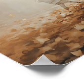 Herfstbladerenprint, Herfst AFDRUKBARE Kunst, Vint Poster (Hoek)
