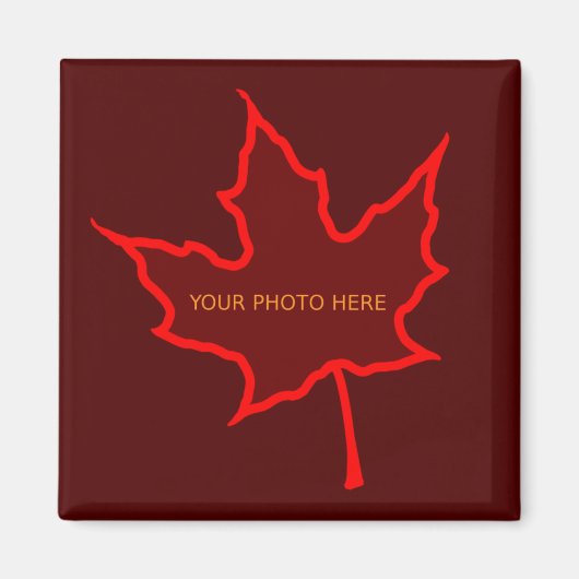 Herfstbladfotosjabloon Magneet (Voorkant)