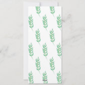 Herfstbladgroen Huwelijk Feest Menu Kaart (Achterkant)