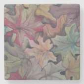 Herfstbladkap Stenen Onderzetter (Voorkant)