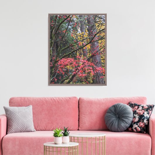 Herfstbladkleur Botanisch Canvas Afdruk (Insitu (Woonkamer))
