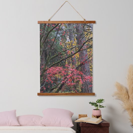 Herfstbladkleur botanisch hangend wandkleed (Slaapkamer)