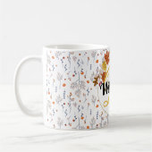 herfstbladkleur Naam en monogram initiaal uniek Koffiemok (Links)