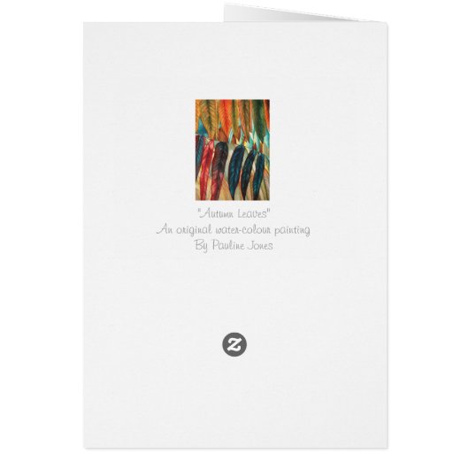 herfstbladkleuren originele gestileerde moderne ku (Achterkant)