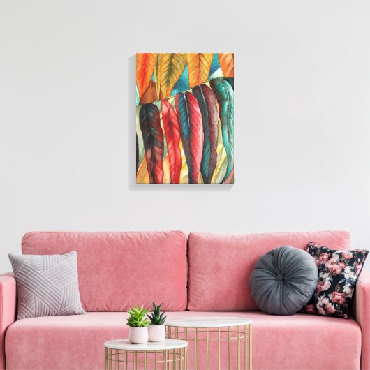 herfstbladkleuren originele gestileerde moderne ku canvas afdruk (Insitu (Woonkamer))