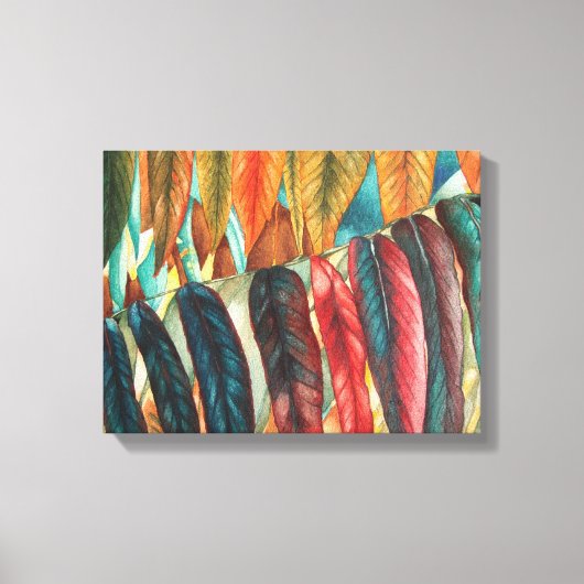 herfstbladkleuren originele gestileerde moderne ku canvas afdruk (Voorkant)