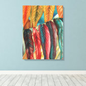 herfstbladkleuren originele gestileerde moderne ku canvas afdruk (Insitu (Houten vloer))