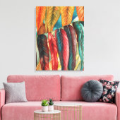 herfstbladkleuren originele gestileerde moderne ku canvas afdruk (Insitu (Woonkamer))