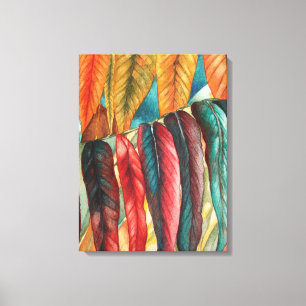 herfstbladkleuren originele gestileerde moderne ku canvas afdruk