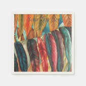 herfstbladkleuren originele gestileerde moderne ku servet (Voorkant)