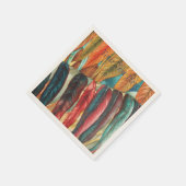 herfstbladkleuren originele gestileerde moderne ku servet (Hoek)