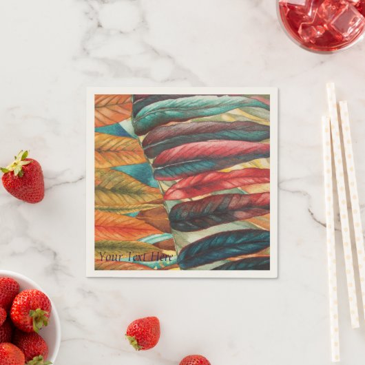 herfstbladkleuren originele gestileerde moderne ku servetten (Insitu)