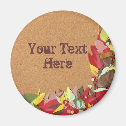 Herfstbladmagneet - Gepersonaliseerd Magneet (Voorkant)