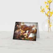 Herfstbladnotitie Kaart (fotografie) (Gele Bloem)