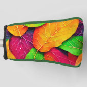 Herfstbladpatroon golfheadcover (Voorkant)