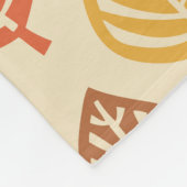 Herfstbladpatroon in herfstkleuren fleece deken (Hoek)