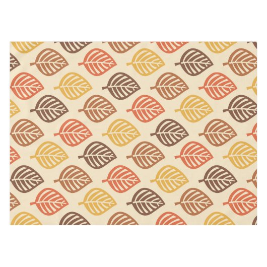 Herfstbladpatroon in herfstkleuren tafelkleed (Voorkant (Horizontaal))