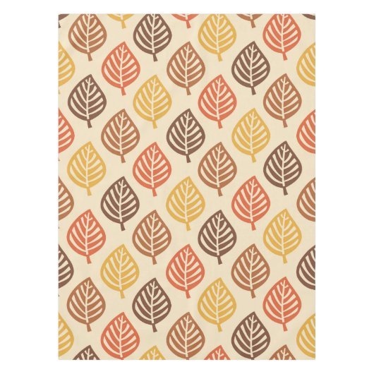 Herfstbladpatroon in herfstkleuren tafelkleed (Voorkant)