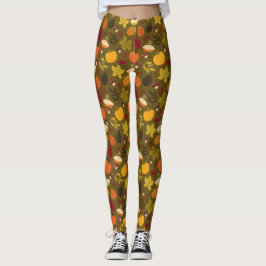 Herfstbladpatroon Leggings