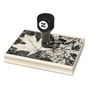 Herfstbladstempel 4x6 rubberstempel