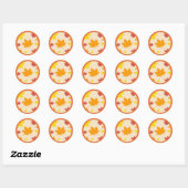Herfstbladstickers Ronde Sticker (Vel)