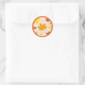 Herfstbladstickers Ronde Sticker (Tas)