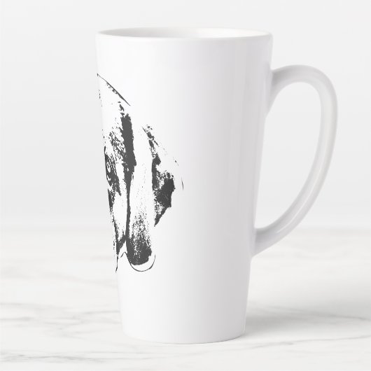 Herfstblik, trouwe hart latte mok (Rechts)