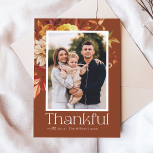 Herfstbloei Dankbaarheid Warme Familie Thanksgivin Feestdagenkaart