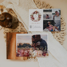 Herfstbloei | Floral Crest Wedding 4 Foto Save The Date