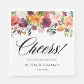 Herfstbloei Garland Herfstbruiloft Servet (Voorkant)