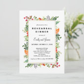 Herfstbloei Herfst repetitie Dinner Invitation Kaart (Staand voorkant)