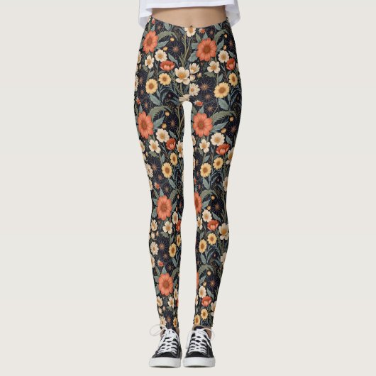 Herfstbloei Leggings (Voorkant)