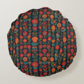 Herfstbloei" Rond Kussen (Achterkant)