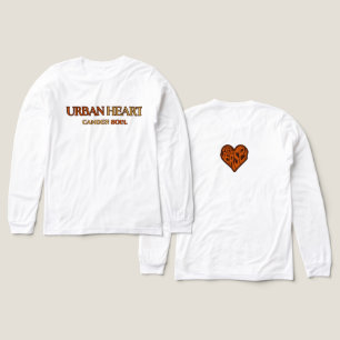 HERFSTBLOEI STADSHART Oranje Lange Mouwen Tri-Blend Shirt