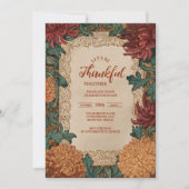 Herfstbloei Thanksgiving Kaart (Voorkant)